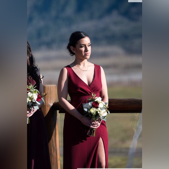 Park & Fifth Burgundy Gabriola Dress - Picture 2 of 6